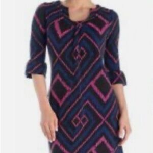 Seven7 Black and Pink Patterned Dress